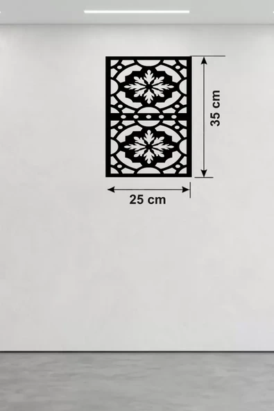 Kar Tanesi ve Barok Desenli Ahşap Duvar Tablosu - 25x35 cm Lazer Kesim Pano ürün görseli 1