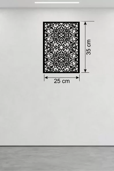 Floral Mandala Tasarım Ahşap Duvar Tablosu - 25x35 cm Lazer Kesim Dekoratif Pano ürün görseli 1