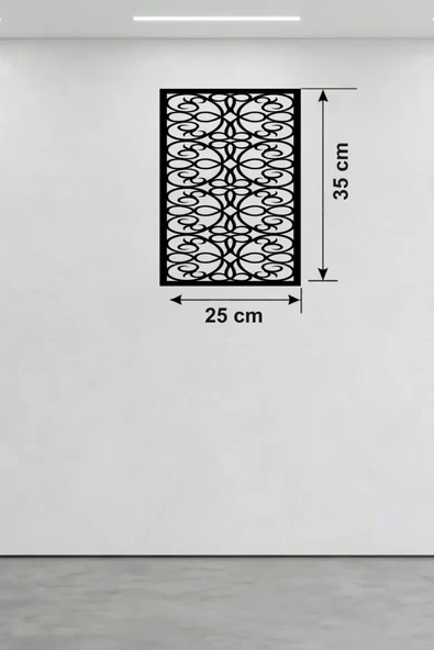 Sarmaşık ve Yaprak Motifli Ahşap Duvar Tablosu - 25x35 cm Lazer Kesim Dekoratif Pano ürün görseli 1