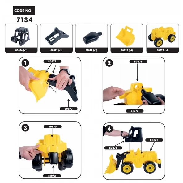 7134 Dev Dozer -Dolu Oyuncak - Resim 3