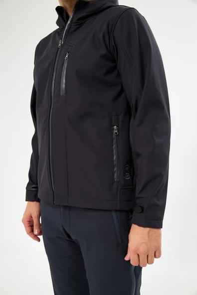 Orange Safety Softshell Gri Mont Ceket - Resim 8