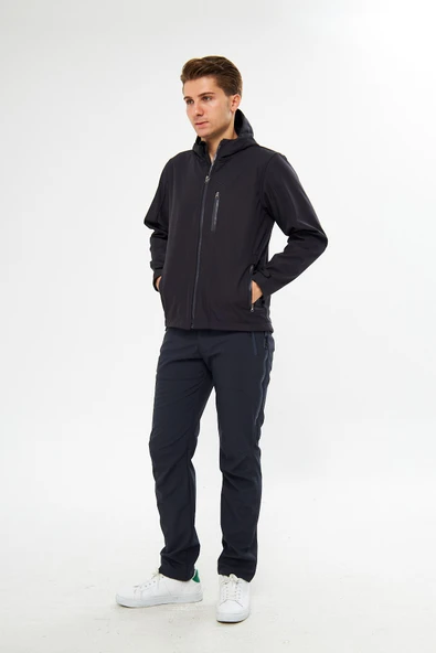 Orange Safety Softshell Gri Mont Ceket - Resim 5