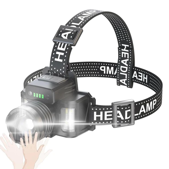 Sensörlü Cree Tg Led  Şarjlı Kafa Lambası  Wt-625 - Resim 2