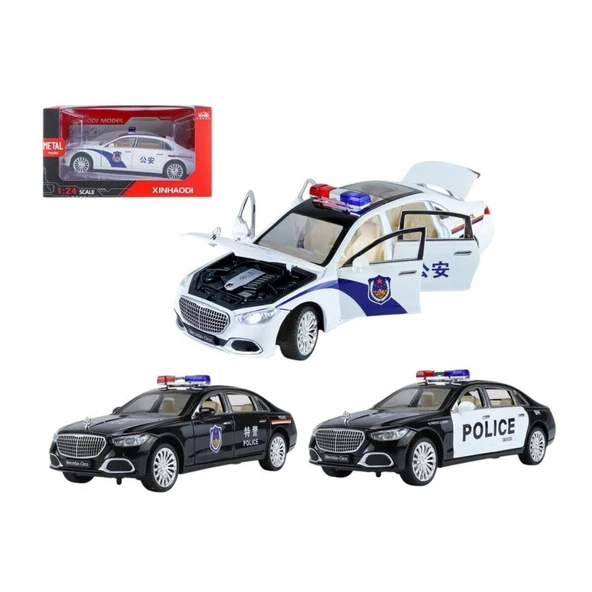 XHD-C2430 KUT C-B 1 24 IŞIKLIO SESLİ TSL POLİS ARABA ürün görseli 1