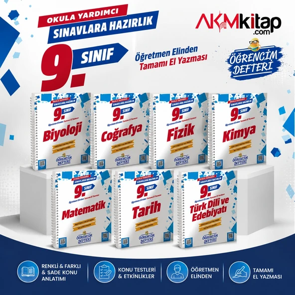 Murat Eğitim 9.Sınıf Öğrencim Defteri Seti 7 Kitap ürün görseli 1