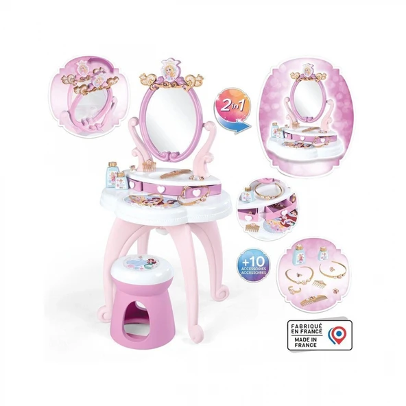 7600320250 Smoby Disney Prensesleri 2si1 arada Güzellik Masası Oyun Seti ürün görseli 1