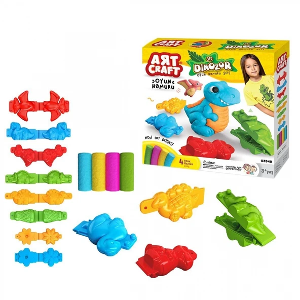 03549 3D DİNAZOR HAMUR SET 200GR ürün görseli 1