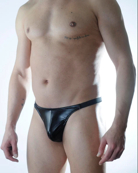 Erkek Siyah Lame Brazillian Slip İç Çamaşırı ürün görseli 1