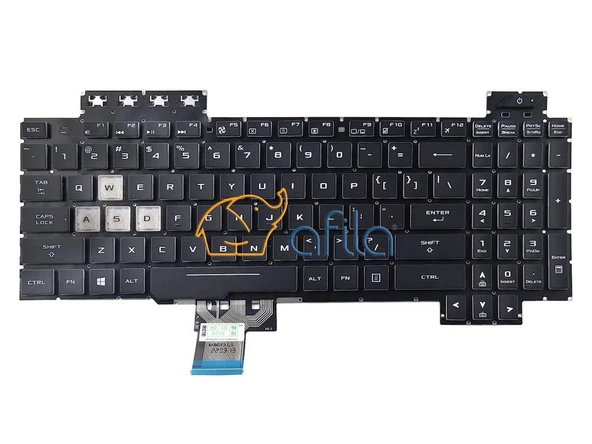 Asus TUF Gaming FX705G, FX705GD Uyumlu Notebook Klavye - Tuş Takımı / Siyah - TR - Backlit - Ver.2 (RGB) ürün görseli 1