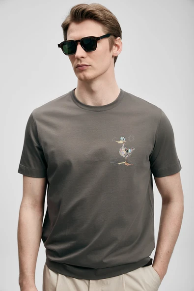 Lufian 111020313 Fınx Modern Grafik T- Shirt Erkek Tişort ürün görseli 1