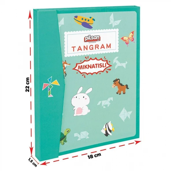 03 569 Ahşap Manyetik Tangram -Pilsan - Resim 7