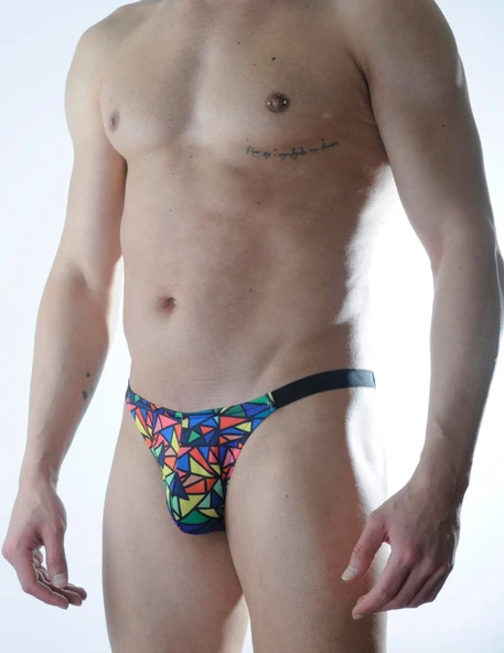Erkek Renkli Desenli Brazillian Slip ürün görseli 1