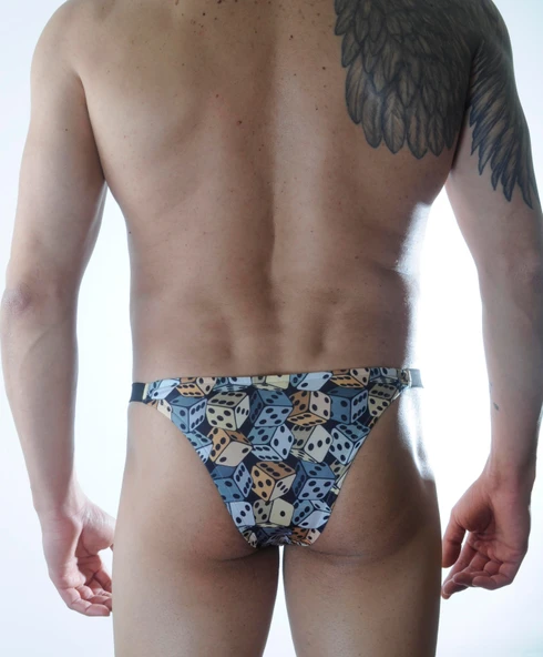 Erkek Zar Desenli Brazillian Slip - Resim 2