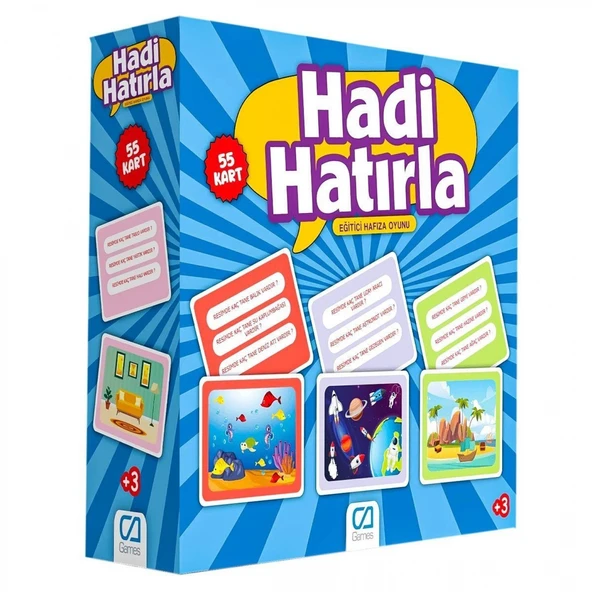 5108 CA Games,  Hadi Hatırla  - Eğitici Hafıza Oyunu / +5 yaş ürün görseli 1