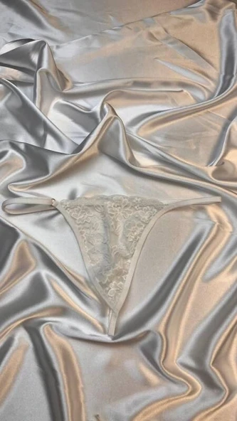 Transparan Dantel Tanga Külot V6500 - Resim 5