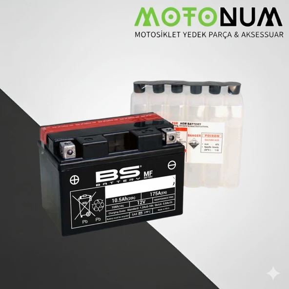 Sym Wolf 250 Akü-Bs Battery-Mtak0030 ürün görseli 1