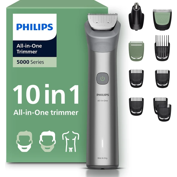 Philips 5000 Serisi 10in1, Erkek Bakım Seti, Yüz/Saç/Vücut Tıraş Makinesi, Islak /Kuru Kullanım, MG5922/15 ürün görseli 1