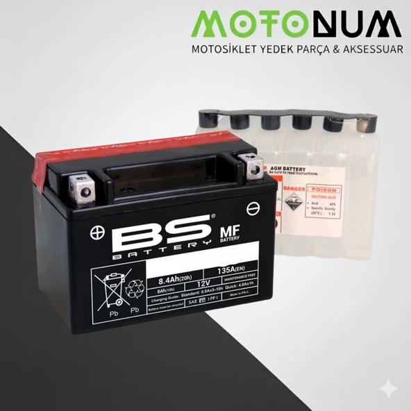 Vespa Et4 125 Akü-Bs Battery-Mtak0663 ürün görseli 1