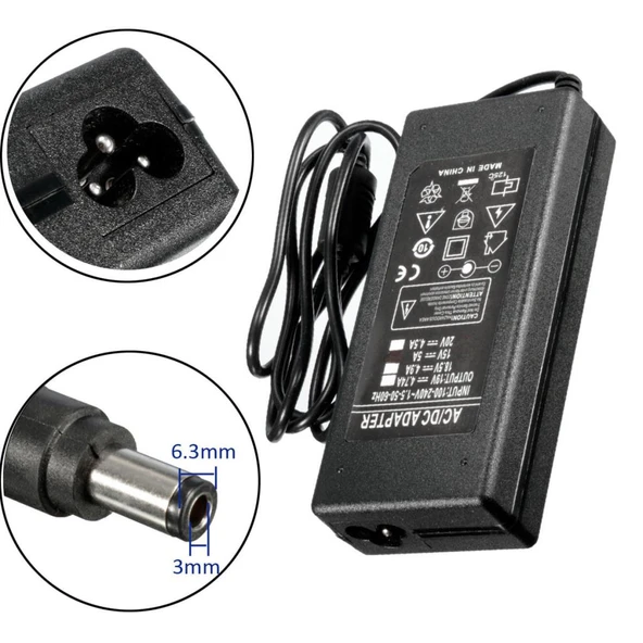 Toshiba 15V 5A 75W (6.3*3.0mm) Notebook Adaptörü, Laptop Şarj Cihazı / FNA-TO151 ürün görseli 1