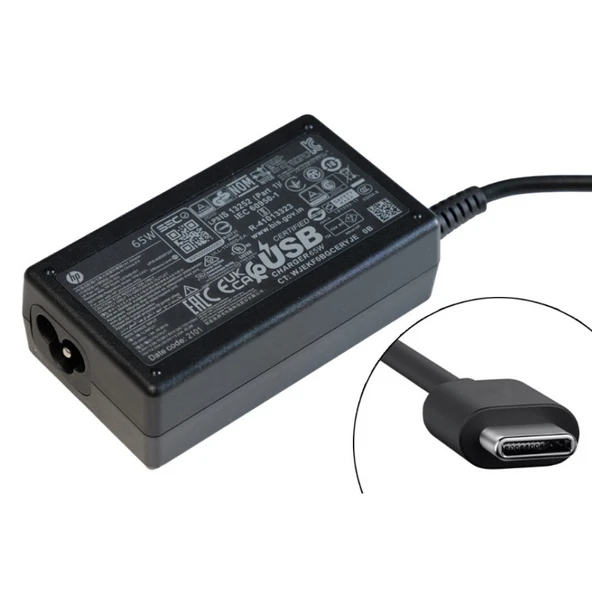 HP L65505-001  uyumlu Orjinal Adaptör, Şarj Aleti Cihazı 65W ürün görseli 1