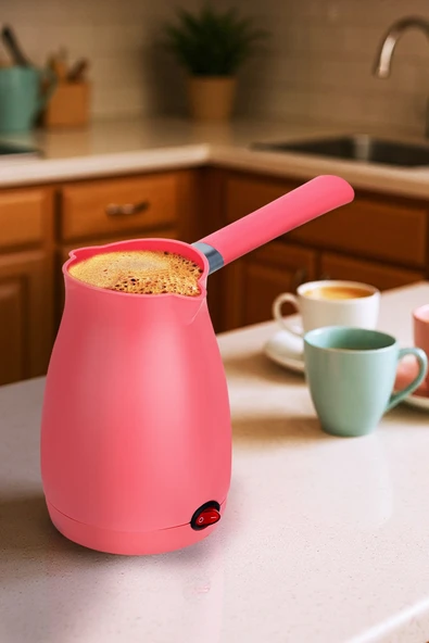 Awox Caffeen Türk Kahvesi Makinesi Elektrikli Cezve Pembe ürün görseli 1