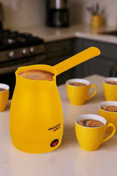 Awox Caffeen Türk Kahvesi Makinesi Elektrikli Cezve Sarı ürün görseli 1