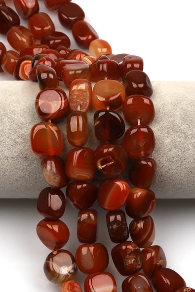 Akik Doğal Taş Dizi 10 x 13 mm Şekilsiz Kesim - DZ-1342 ürün görseli 1
