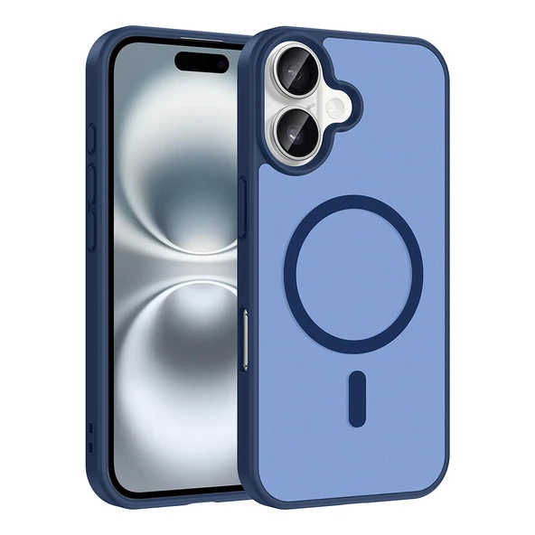 ZenithWorks iPhone 17 Kılıf M-safe Şarj Özellikli ZNTH Babet Kapak - Mavi ürün görseli 1