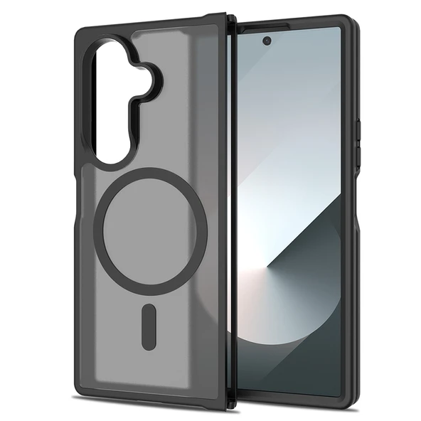 ZenithWorks Galaxy Z Fold 7 Kılıf M-Safe Şarj Özellikli Kamera Korumalı ZNTH Lunex Kapak - Siyah ürün görseli 1