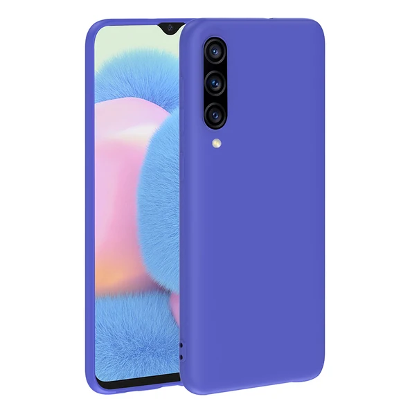 ZenithWorks Galaxy A30S Kılıf Zore Premier Silikon Kapak - Saks Mavi ürün görseli 1