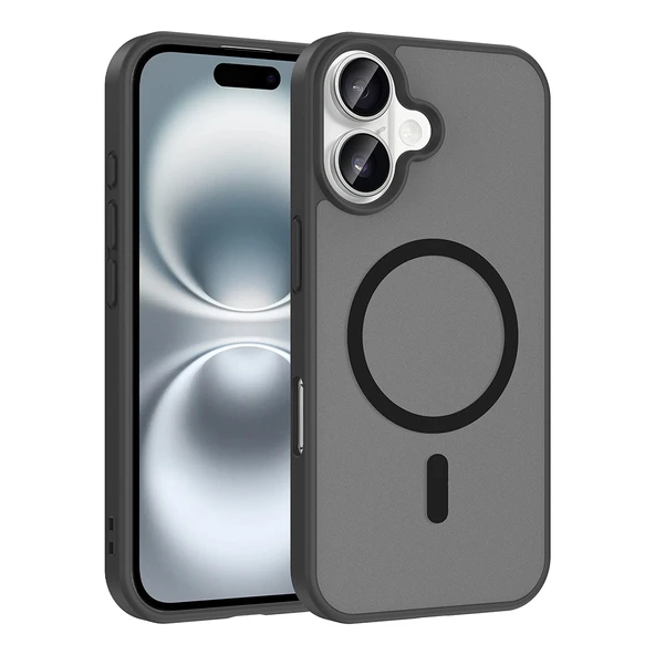 ZenithWorks iPhone 17 Kılıf M-safe Şarj Özellikli ZNTH Babet Kapak - Siyah ürün görseli 1