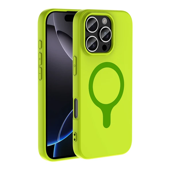 ZenithWorks iPhone 16 Pro Kılıf M-Safe Şarj Özellikli ZNTH Aris Silikon Kapak - Yeşil ürün görseli 1
