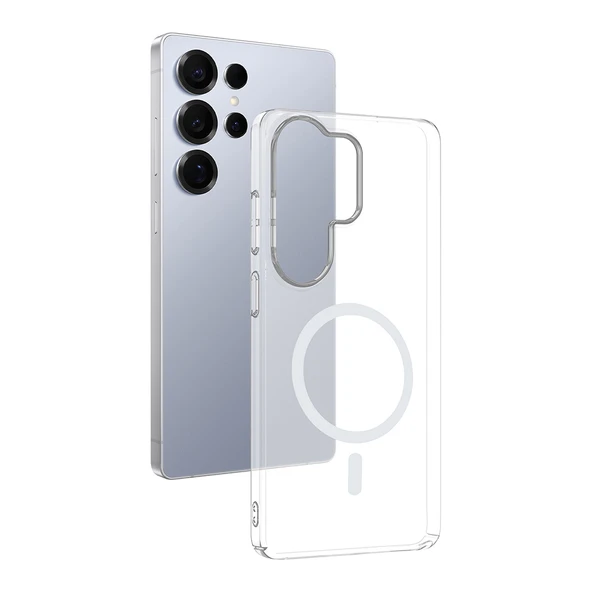 ZenithWorks Galaxy S26 Ultra Kamera Korumalı M-Safe Şarj Özellikli Şeffaf ZNTH London Sert PC Kapak - Şeffaf ürün görseli 1