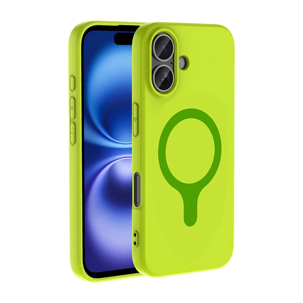 ZenithWorks iPhone 16 Kılıf M-Safe Şarj Özellikli ZNTH Aris Silikon Kapak - Yeşil ürün görseli 1