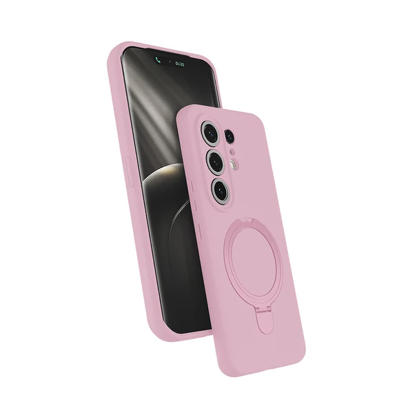 ZenithWorks Tecno Camon 50 Pro Kılıf M-safe Şarj Özellikli Standlı ZNTH Samara Kapak - Pembe ürün görseli 1