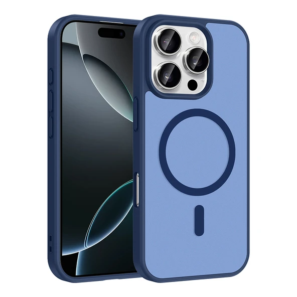 ZenithWorks iPhone 16 Pro Kılıf M-safe Şarj Özellikli ZNTH Babet Kapak - Mavi ürün görseli 1