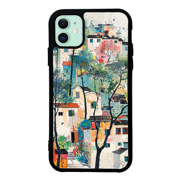 ZenithWorks iPhone 11 Kılıf Kamera Korumalı Desenli ZNTH Lusi Kapak - Evler ürün görseli 1