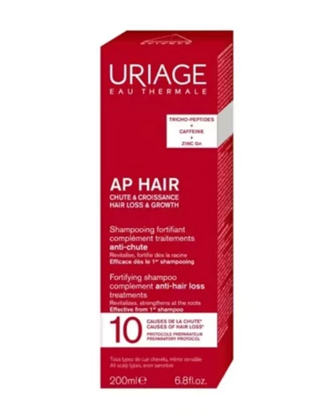 Uriage Ap Hair Shampoo Fortifiant Complement Traitements Anti-chute 200 ml ürün görseli 1
