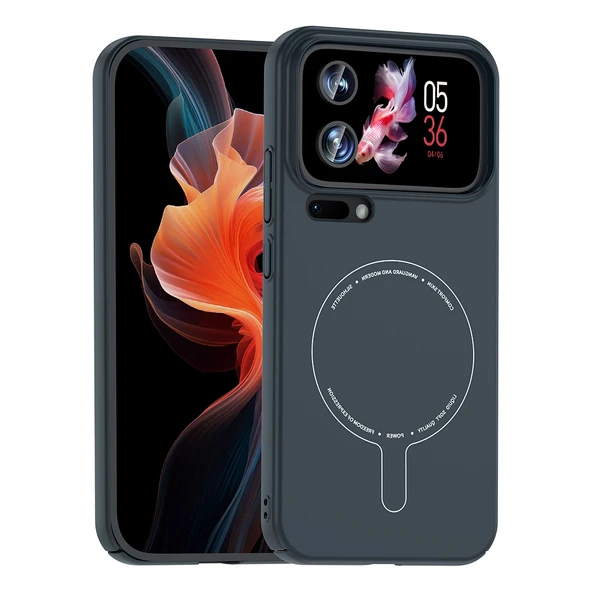 ZenithWorks 17 Pro Kılıf M-Safe Şarj Özellikli Kamera Korumalı ZNTH Elio Sert PC Kapak - Lacivert ürün görseli 1