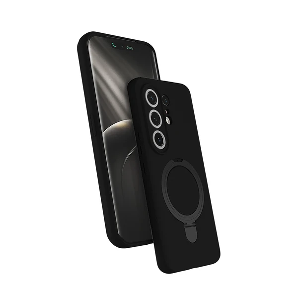 ZenithWorks Tecno Camon 50 Pro Kılıf M-safe Şarj Özellikli Standlı ZNTH Samara Kapak - Siyah ürün görseli 1