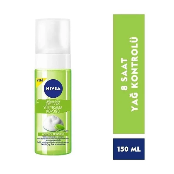 Nivea Urban Skin Detox Yüz Yıkama Köpüğü 150 ml ürün görseli 1