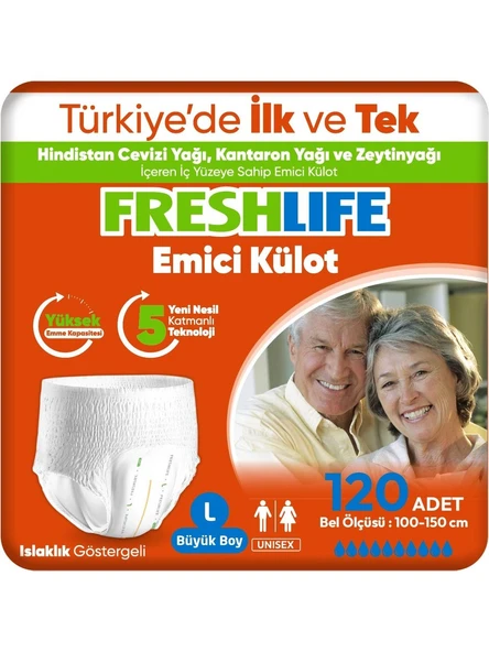 Freshlife Emici Külot Büyük Boy L 30'lu 4 Adet Hasta Bezi ürün görseli 1