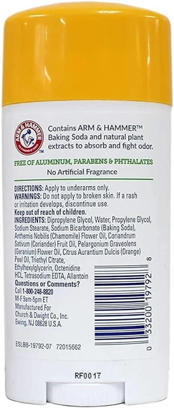 Arm & Hammer Essentials Coconut Geranium Deodorant 71GR - Resim 2