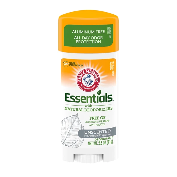ARM&HAMMER ESSENTIALS NATURAL DEODORANT UNSCENTED71 GR ürün görseli 1