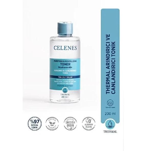 Celenes by Sweden Thermal Arındırıcı ve Canlandırıcı Tonik 200 ml ürün görseli 1