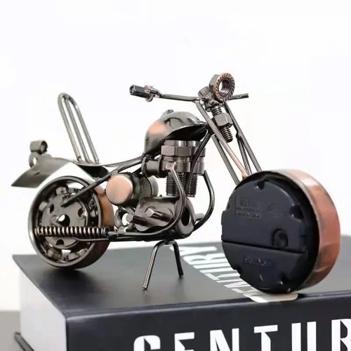 Metal Motosiklet Saat - Resim 2