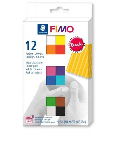 Fimo Modelleme Kili Ana Renkler Seti 25grx12 Renk ürün görseli 1