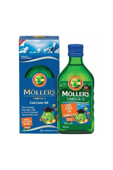 Möller's Omega-3 Balık Yağı Şurubu Tutti Frutti 150 ml ürün görseli 1