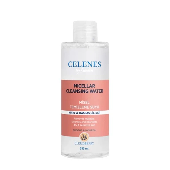 Celenes By Sweden Celenes Cloudberry Kuru/Hassas Ciltler İçin Misel Temizleme Suyu 250 ml ürün görseli 1