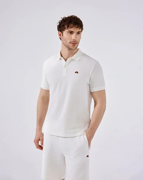 Ellesse 6SM5044-OF Erkek Polo Yaka Tişört - Kırık Beyaz ürün görseli 1